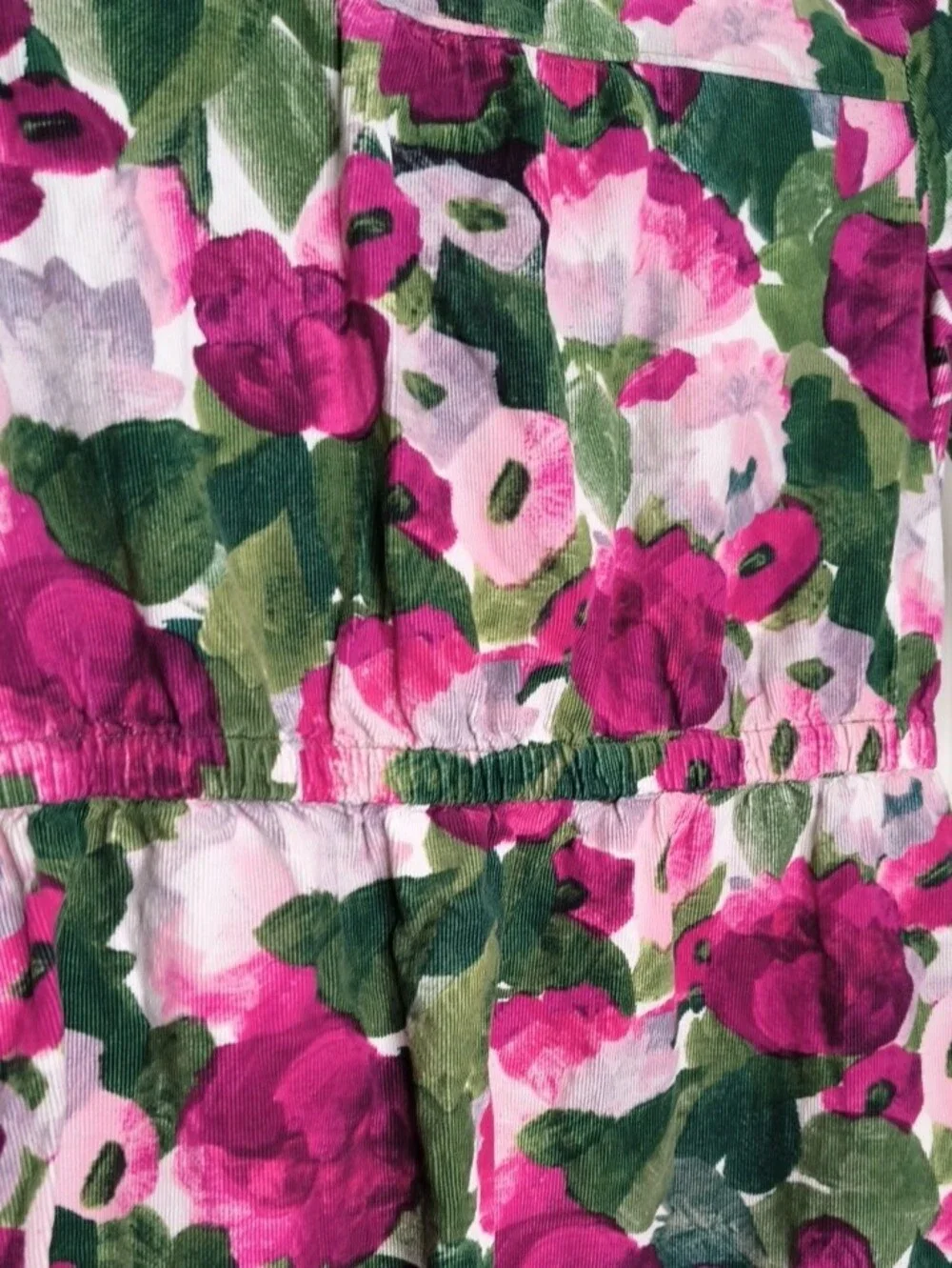Gymboree Pink and Green Floral Knit Dress